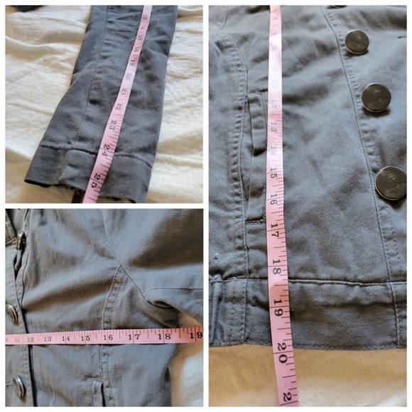 Sound & Matter | Cute Casual Gray Double-Breasted Short Jacket (SIZE M) - Picture 12 of 13